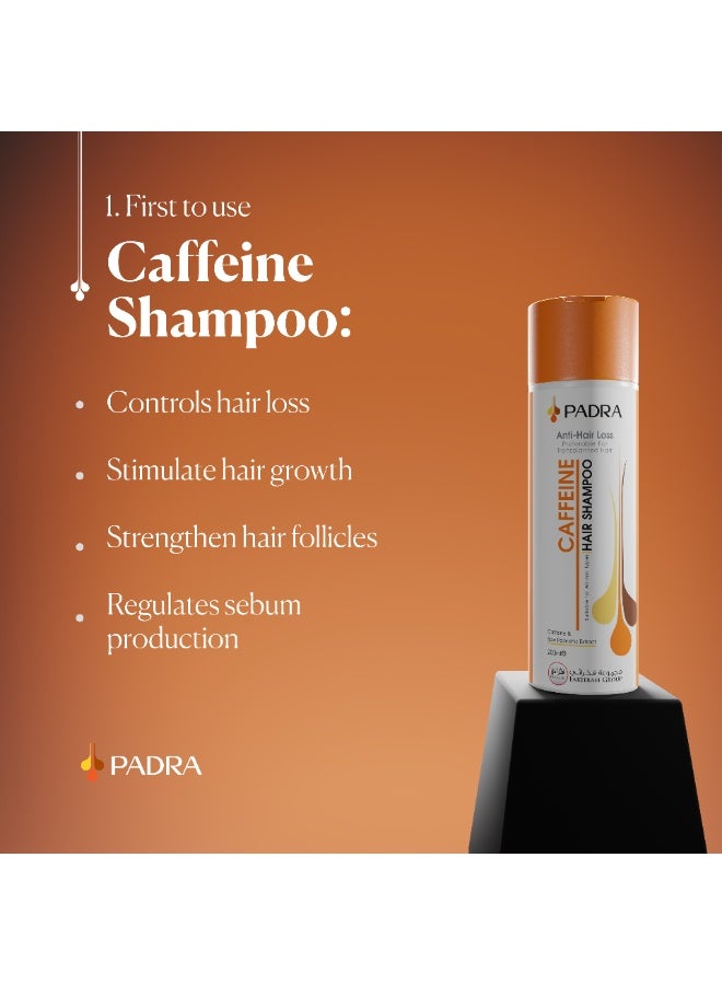 Padra Caffeine Shampoo for Hair Loss & Strengthening – Professional Care | 4 Pack - Image 2